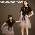 matching mother daughter dresses 2016 summer T shirt skirt mom and daughter dress family look mother