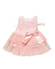 Cozy Baby Kids Girls Lace Bowknot Flower Dress Princess Dresses Formal Party Tutu Dress Children Clothes
