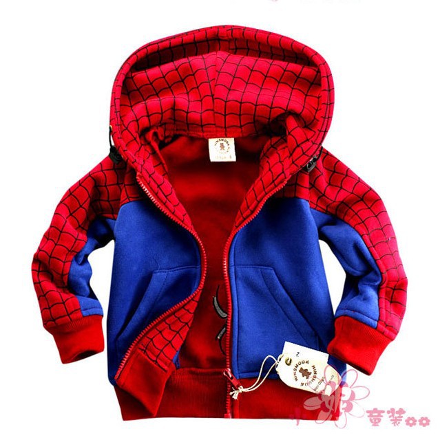 High Quality 2016 Autumn Fashion Boys Hoodies Moleton Hoodies Children Sweatshirts Boys Coats Spiderman Jackets Kids