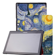 Fouda cover case for Lenovo tab 2 a10-70 10.1″ tablet Leather case PU leather case+screen protector+stylus pen