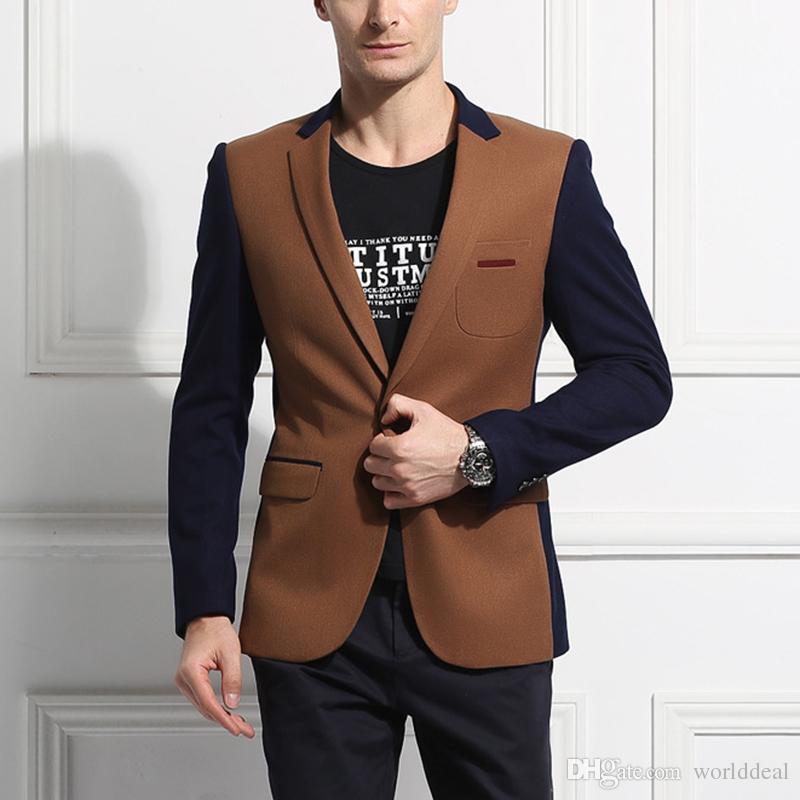  6sets/lot Elegant Lapel Design Formal Suits Yellow Slims Stylish Suits Coat Pants Wear Men