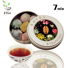 tea top grade pu er tea hight quality puerh 7 Different Kinds Flavors Mini box pu