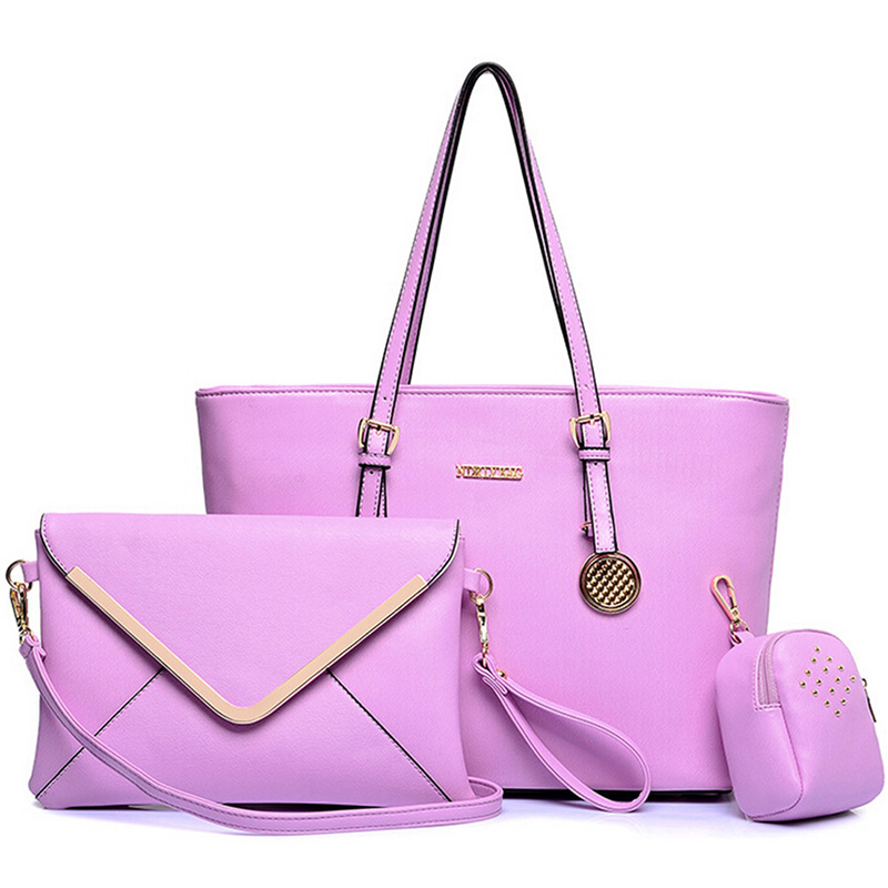 Lowest Price! 3Pcs/Set Messenger Bags Small Purse Bag Women Handbag Faux Leather Women Bags ...