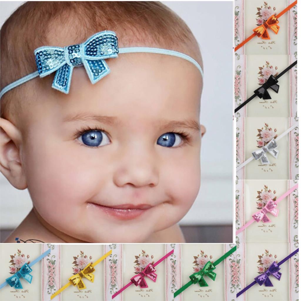 Baby Toddler Infant Bling Bowknot Headbands Hair Band Bow Cute Soft Fabric Lovely headband for baby