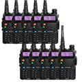 10 PCS BAOFENG two way radio UV 5R black ham amateur Walkie Talkie Dual band VHF