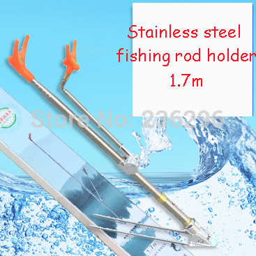 Stainless steel Telescopic fishing rod holders for boats1.7 m/1.9m/2.1m fishing rod holder7section for 4.5-7.2m fishing pole