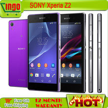 Original Sony Xperia Z2 Unlocked 4G Mobile phone Quad core 5.2” Waterproof 20.7MP 3G RAM 16G ROM Android 4.4 DHL Free shipping
