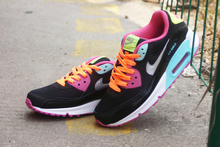 Nike Women Air Max 90 Running Shoes,Black Blue White Red,Brands New Sport Athletic Shoes,20 Colors,Eur Size:36-40