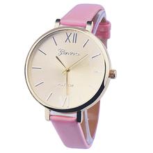 Newly Design 1PC Women Girl Slim Band PU Leather Quartz Wrist Watch Dec16