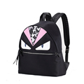 Imported Nylon Cowhide Splicing Small Daypack 2016 New Trendy Little Monster Backpack Men Women Black Casual