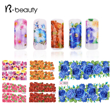 New Hot Flowers Water Transfers Nail Stickers Decals 18pcs Nail Tips Styling Tools DIY Beauty Manicure
