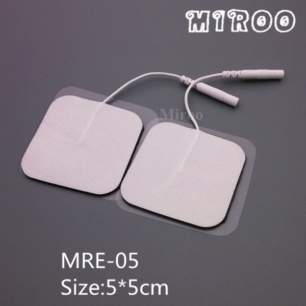 Free shipping 50 pairs=100pcs Non-Woven Reusable Tens Machine Electrode Pads For Electrical Muscle Stimulation