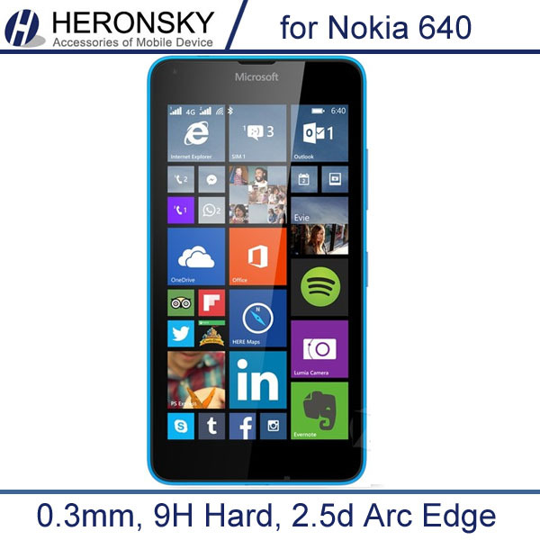 0 3mm Tempered Glass for Nokia Lumia 640 9H Hard 2 5D Arc Edge Ultra Thin