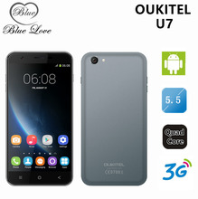 Original OUKITEL U7 5.5 inch MTK6582 Quad Core 1G RAM 8G ROM 3G WCDMA Mobile Phone Dual Sim Dual Camera Smartphone Android 4.4