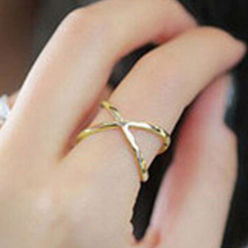 x shape wedding rings