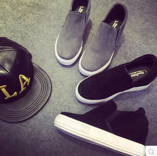 2015 spring flat bottom Within the higher thick bottom shoes lazy shoes Frosted invisibility factory outlets
