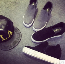 2015 spring flat bottom Within the higher thick bottom shoes lazy shoes Frosted invisibility factory outlets