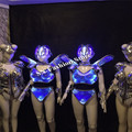 AS92 Colorful LED light dance ballroom costumes stage sexy dress cloth wear Bar bra party singer