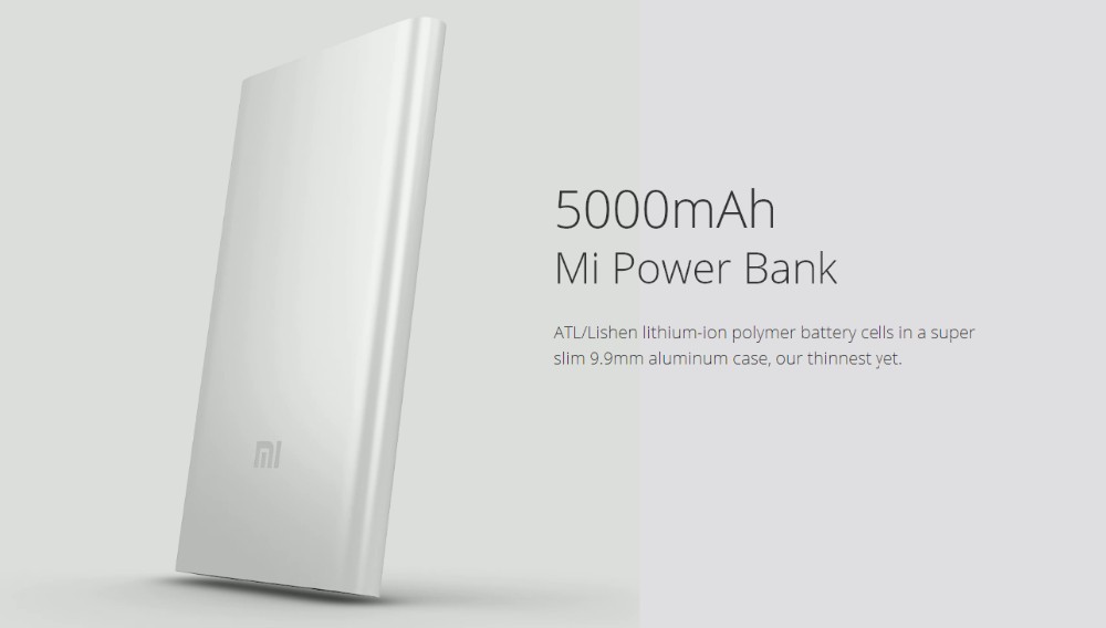 Genuine XiaoMi Power Bank 5000mAh Li-polymer External Battery Portable Charger MI powerbank backup Power 9.9mm Aluminum Case (9)