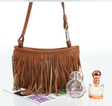 dames tassen Fashion PU Leather Women s Suede Weave Tassel Shoulder Bag Messenger Bag Fringe Handbags