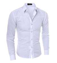 M-5XL Plus Size Professional Mens Dress Shirts Fashion Moisture Wicking Long Sleeve Solid Hombre Camisa Masculina Mens Clothing