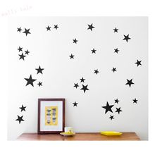 Gold Stars Pattern Vinyl Wall Art Decals Nursery Room Decoration Wall Stickers for Kids Rooms Home Decor
