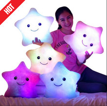 Promotion 38cm*35cm Star Led Light Pillow Cute Star Luminous Pillow with Colorful Light Birthday/Valentine’s Day Gift Hot Sale