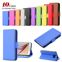 S5 S6 Luxury Retro Leather Flip Case For Samsung Galaxy S5 i9600 Cellphone Sleeve Wallet Stand