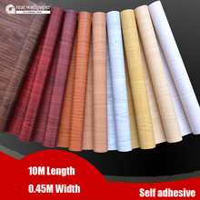 Great wall Waterproof fabric stickers roll wallpaper furniture wood grain paper self adhesive film wardrobe door stickers