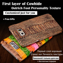 Back Case For HTC Desire 620 620g / 820 Mini Top Quality Luxury Ostrich Texture Cowhide Genuine Leather Mobile Phone Rear Cover