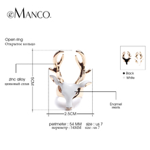 emanco Deer s original accessories Exaggerated fashion deer head index finger Animal ring Mens and womens