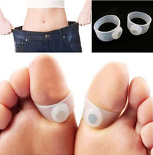 magnet lose weight new technology healthy slim loss toe ring sticker silicon foot massage feet loss weight reduce(China (Mainland))