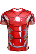 Men’s The Avengers 2.0 Iron Man T-Shirt Cosplay Costume