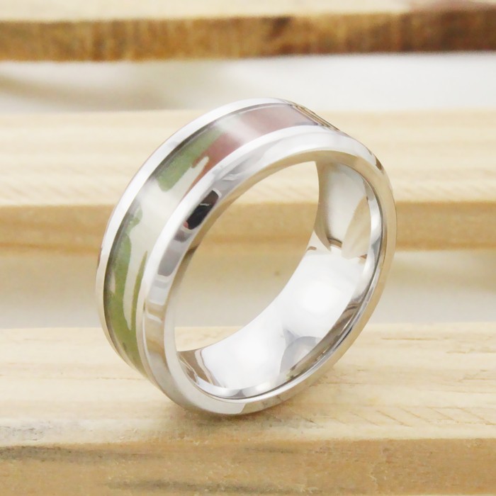 Military camo wedding rings