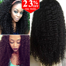 Free Shipping Brazilian Virgin Kinky Curly Human Hair Lace Front Wig/Glueless Full Lace Wig For Black Women #1b 8-24” in stock