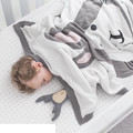 cute fox and rabbit Kids Blanket For Children 90x120cm Cotton knitted Warm Knitting Soft BedSpread Bath