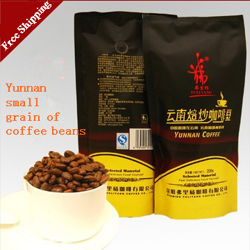 200g AA Level China Yunnan Small Gain of Coffee Beans Moderate Baked Coffee Beans Sugar free