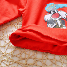 2016 Spring cotton cute cartoon 4 colors long sleeved children t shirt 0 3 year baby