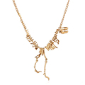 2016 Fashion Jewelry Gothic Tyrannosaurus Rex Skeleton Dinosaur Pendant Necklace Gold Silver Chain Choker Necklace For