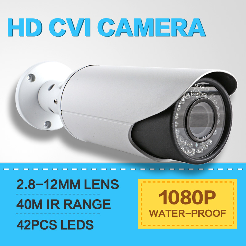 Фотография 2MP HDCVI Bullet Camera 1080P Outdoor 40M IR Distance Real-time Transmission Varifocal 2.8-12MM Lens CCTV HDCVI Camera