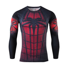 Men Crossfit Long Sleeve Compression Shirt Marvel 3D Superhero Superman T Shirt Tights Gym Fitness Men Tops & Tees