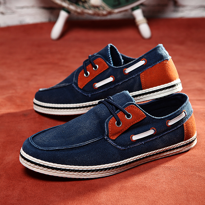 2015 new men s cotton denim canvas shoes Fashion casual board shoes Sneakers mf 058