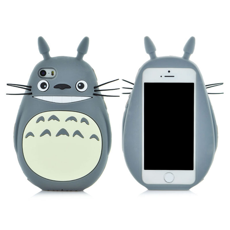 Newest 3D Totora cute cartoon soft silicon case for iphone 5 5s PT1595