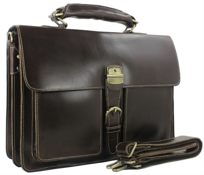 Luxury Genuine Leather Men s Briefcase Leather Business Briefcase 15 laptop Bag Shoulder Bag Men s