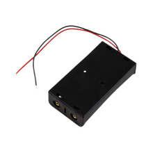 Battery Storage Case Plastic for 2 x 18650 Box Holder Black With Wire Lead hot new