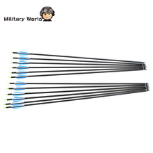 12pcs pack Outdoor Archery Sports Fiberglass Arrows 80cm Length 15 80lbs Lightweight Arrows For Compound Bow