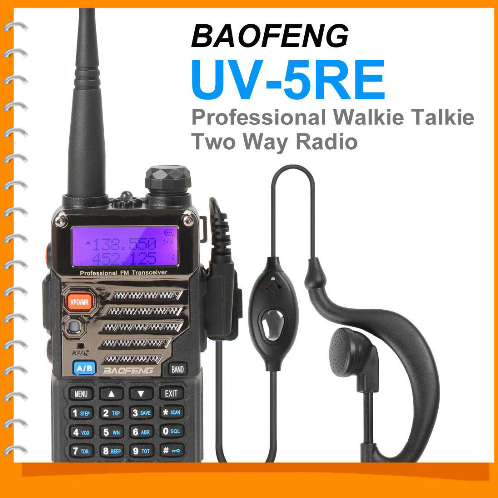BAOFENG UV 5RE New Version Walkie Talkie Two 2 Way Radio Dual Band Transceiver VHF 136