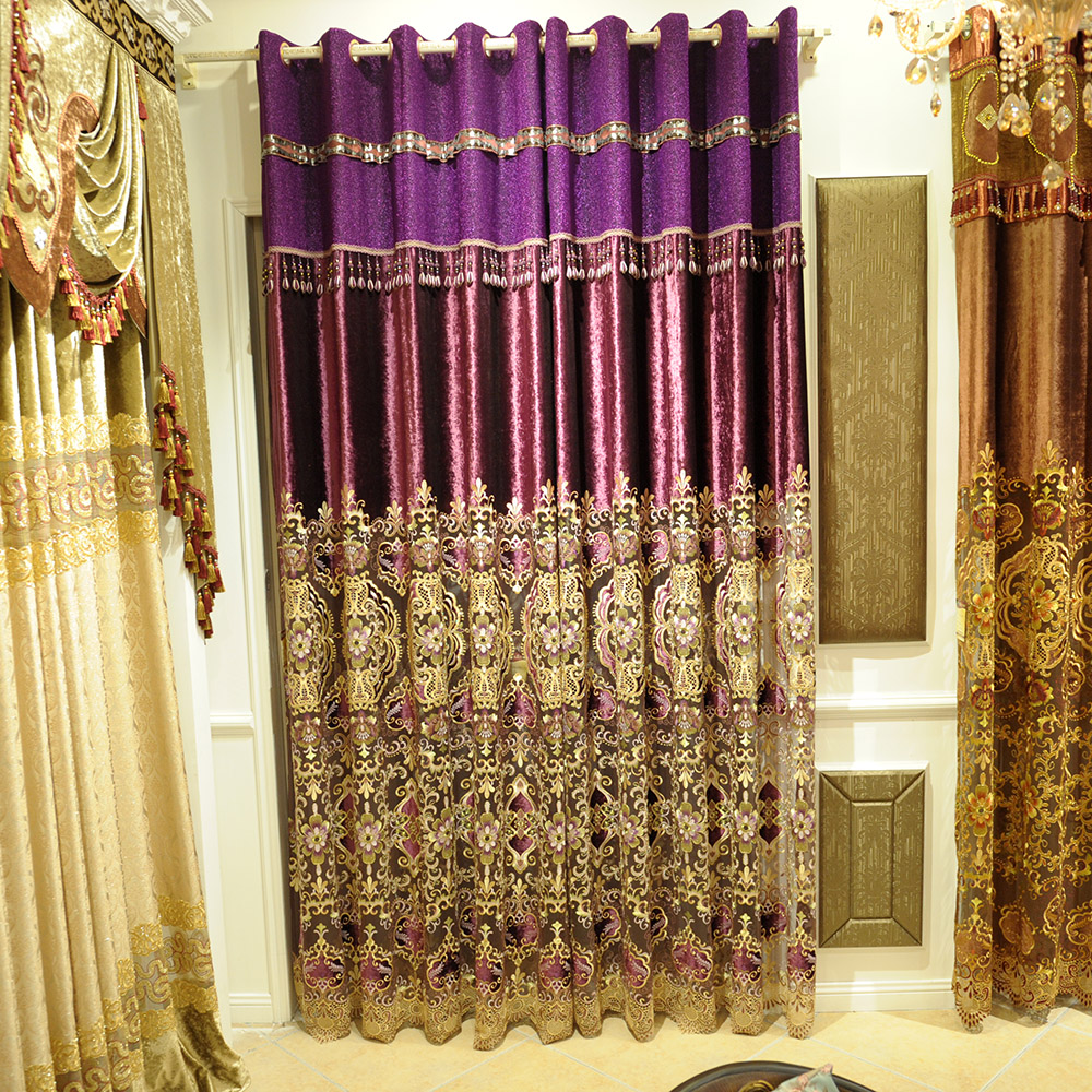 Purple patterned curtains koop goedkope purple patterned curtains ...