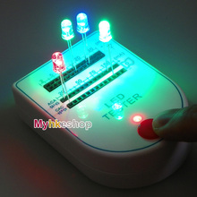 Nueva LED Tester caja de la prueba Mini portátil de diodo emisor de luz de la lámpara del bulbo 9 V 2 ~ ma
