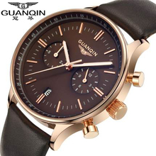 Origianl GUANQIN Top Brand Luxury Fashion Big Dial Designer Quartz Watches Men Waterproof Sapphire Mirror Luminous Men Watches